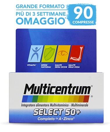 MULTICENTRUM SELECT 50+ 90 COMPRESSE - Gruppofarmastore.it