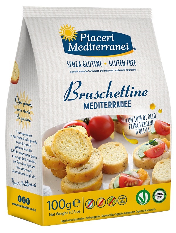 PIACERI MEDITERRANEI BRUSCHETTINE 100 G - Gruppofarmastore.it