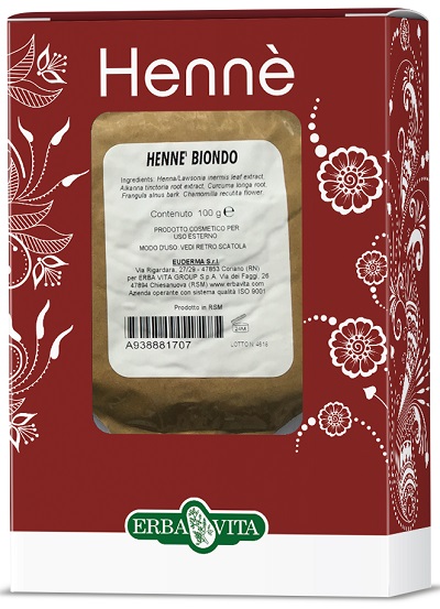 HENNE COLORANTE CAPELLI BIONDO 100 G - Gruppofarmastore.it