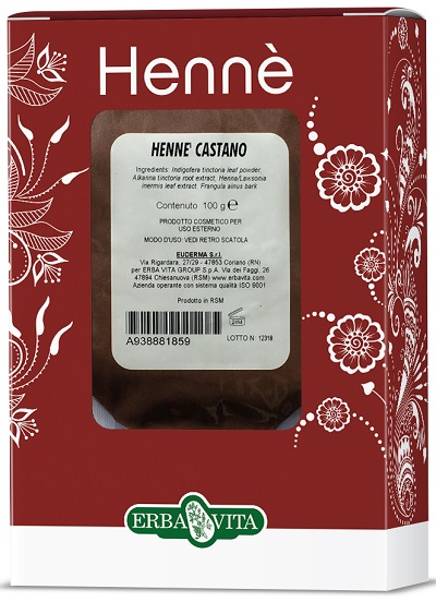 HENNE COLORANTE CAPELLI CASTANO 100 G - Gruppofarmastore.it