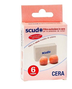 TAPPO AURICOLARE EARPLUG SCUDO IN CERA 6 COPPIE 12 PEZZI ARTICOLO 7EN081 - Gruppofarmastore.it