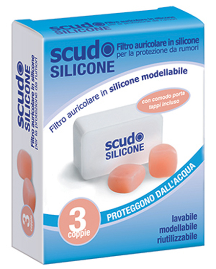 TAPPO AURICOLARE EARPLUG SCUDO IN SILICONE 3 COPPIE 6 PEZZI ARTICOLO 7EN091 - Gruppofarmastore.it