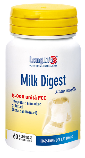 LONGLIFE MILK DIGEST 60 COMPRESSE MASTICABILI - Gruppofarmastore.it