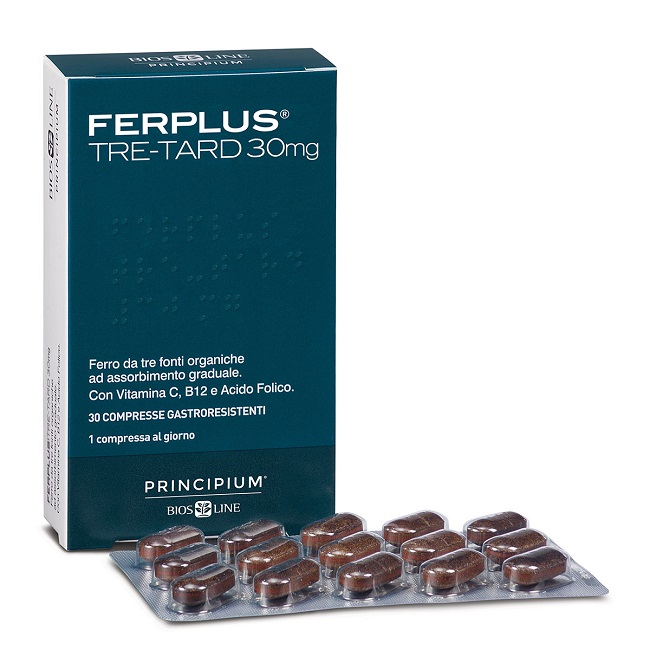 PRINCIPIUM FERPLUS TRE RETARD 30MG 30 COMPRESSE GASTRORESISTENTI - Gruppofarmastore.it