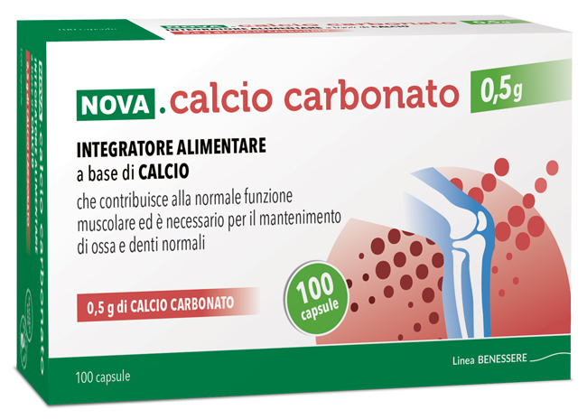 NOVA CALCIO CARBONATO 0,5 G 100 CAPSULE - Gruppofarmastore.it