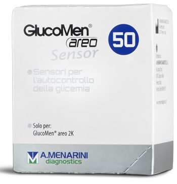 STRISCE MISURAZIONE GLICEMIA GLUCOMEN AREO SENSOR 50 PEZZI - Gruppofarmastore.it