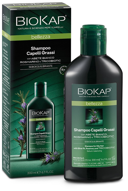 BIOKAP BELLEZZA SHAMPOO CAPELLI GRASSI CON TRICOBIOTIC 200 ML - Gruppofarmastore.it