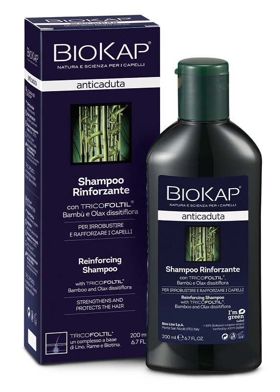 BIOKAP SHAMPOO RINFORZANTE ANTICADUTA CON TRICOBIOTIC NUOVA FORMULA 200 ML - Gruppofarmastore.it
