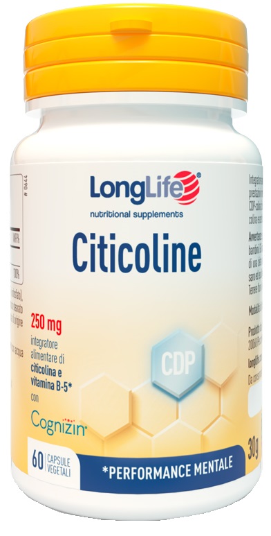 LONGLIFE CITICOLINE 60 CAPSULE VEGETALI DA 500 MG - Gruppofarmastore.it