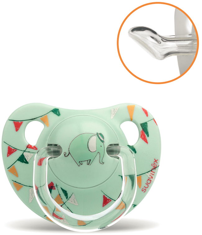 SUAVINEX SUCCHIETTO ANATOMICO S 6/18 MESI ELEFANTE VERDE - Gruppofarmastore.it