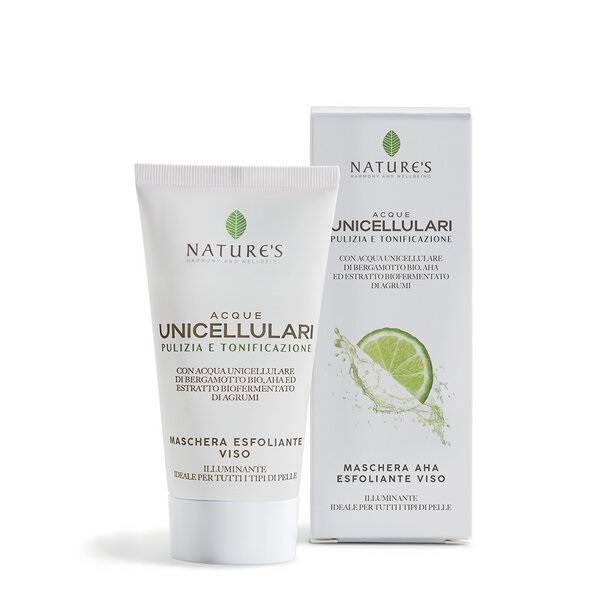 NATURE'S ACQUE UNICELLULARI MASCHERA AHA ESFOLIANTE VISO 50 ML - Gruppofarmastore.it