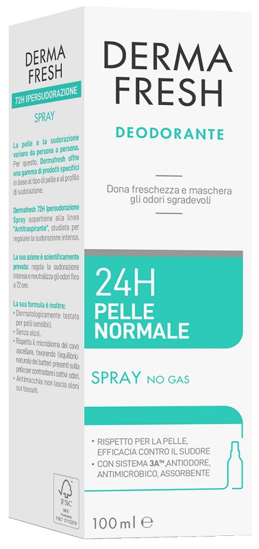 DERMAFRESH 24H PELLE NORMALE SPRAY 100 ML - Gruppofarmastore.it