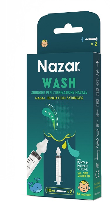 NAZAR WASH SIRINGA IRRIGAZIONE NASALE 2 PEZZI - Gruppofarmastore.it