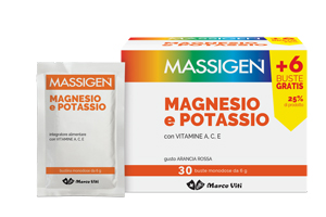 MASSIGEN MAGNESIO E POTASSIO 24 BUSTINE +6 GRATIS - Gruppofarmastore.it