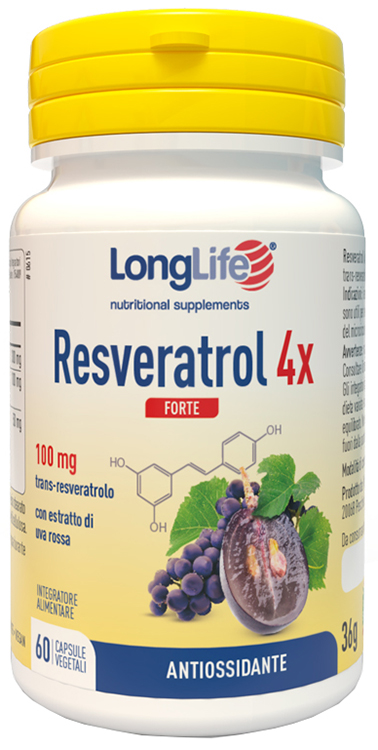 LONGLIFE RESVERATROL 4X FORTE 60 CAPSULE - Gruppofarmastore.it