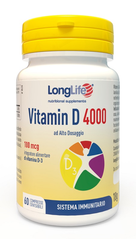 LONGLIFE VITAMIN D 4000UI 60 COMPRESSE - Gruppofarmastore.it