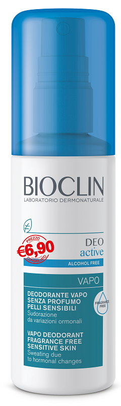 BIOCLIN DEO ACTIVE VAPO SENZA PROFUMO E SENZA ALCOOL PER PELLI SENSIBILI PROMO 100 ML - Gruppofarmastore.it