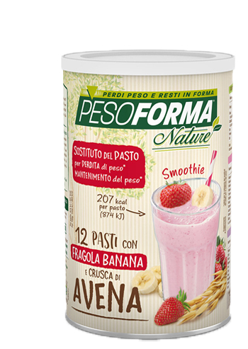 PESOFORMA NATURE SMOOTHIE FRAGOLA BANANA POLVERE 420 G - Gruppofarmastore.it