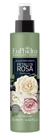 EUPHIDRA ACQUA PROFUMATA ROSA IN FLACONE CON ETICHETTA POMPA SPRAY - Gruppofarmastore.it