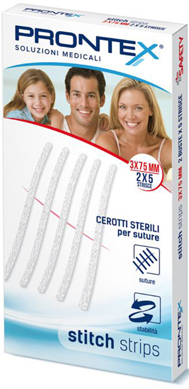 PRONTEX STITCH STRIPS 3X75 10 PEZZI - Gruppofarmastore.it