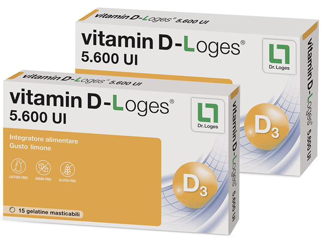 VITAMIN D-LOGES 30 GELATINE MASTICABILI GUSTO LIMONE 42 G - Gruppofarmastore.it