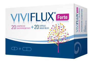 VIVIFLUX FORTE 20 COMPRESSE GASTRORESISTENTI + 20 CAPSULE LIQUID FILLER - Gruppofarmastore.it