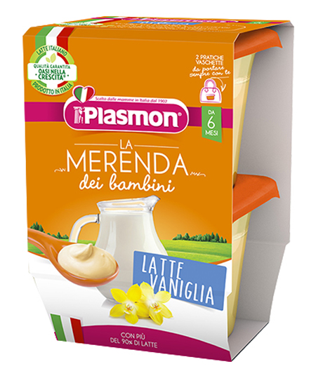 PLASMON LA MERENDA DEI BAMBINI MERENDE LATTE VANIGLIA ASETTICO 2 X 120 G - Gruppofarmastore.it