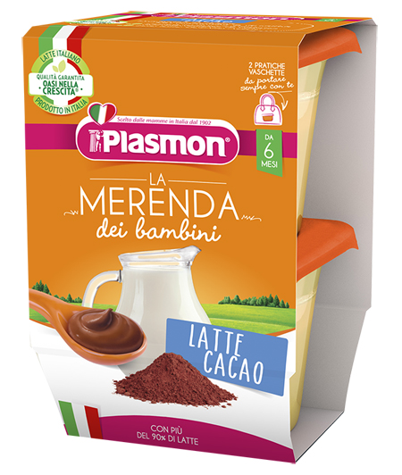 PLASMON LA MERENDA DEI BAMBINI MERENDE LATTE CACAO ASETTICO 2 X 120 G - Gruppofarmastore.it