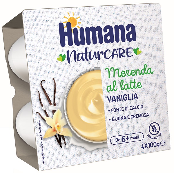 HUMANA MERENDA VANIGLIA 4 VASETTI DA 100 G - Gruppofarmastore.it