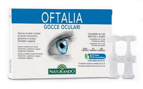 GOCCE OCULARI MONODOSE OFTALIA 2 STRIP DA 5 FIALE DA 0,5 ML - Gruppofarmastore.it