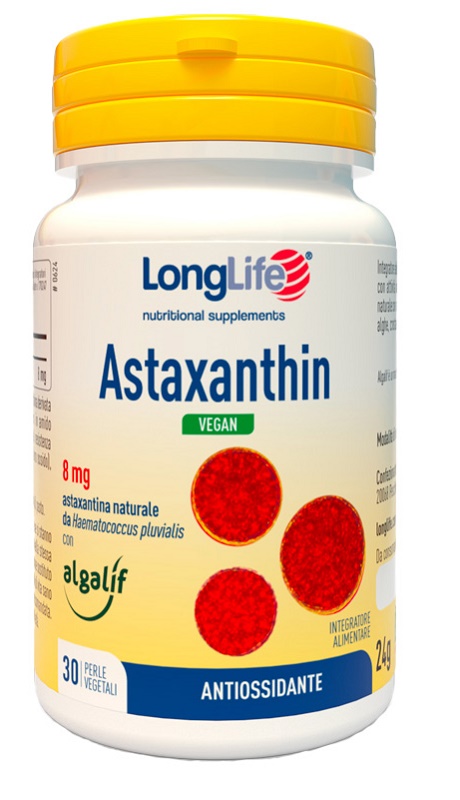 LONGLIFE ASTAXANTHIN VEGAN 30 PERLE - Gruppofarmastore.it