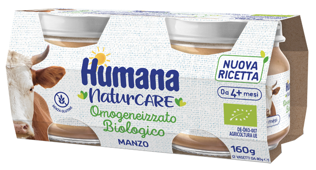 HUMANA OMOGENEIZZATO MANZO BIOLOGICO 2 PEZZI 80 G - Gruppofarmastore.it
