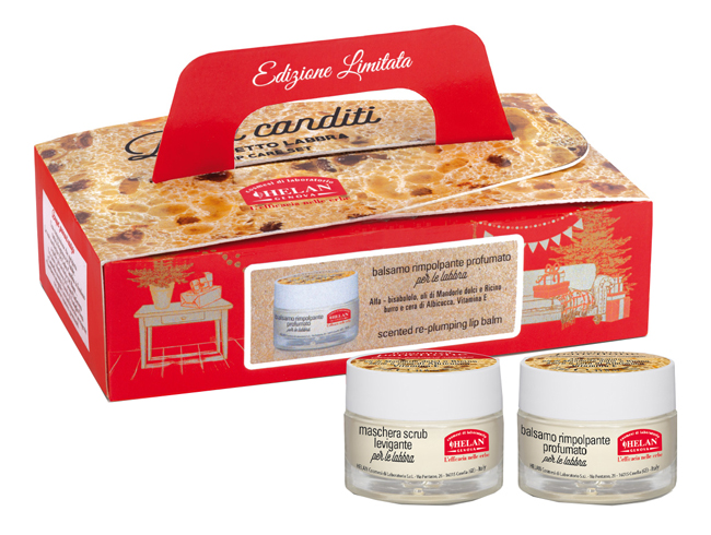 COFANETTO PANETTONE LABBRA 1 MASCHERA SCRUB LEVIGANTE 13 ML + 1 BALSAMO RIMPOLPANTE PROFUMATO 13 ML - Gruppofarmastore.it