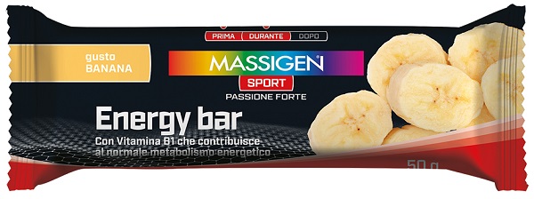 MASSIGEN SPORT ENERGY BARRETTA BANANA 50 G - Gruppofarmastore.it