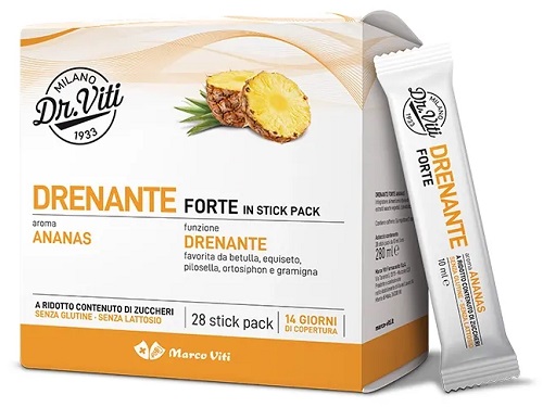 DR VITI DRENANTE FORTE ANANAS 28 STICK PACK SENZA ZUCCHERI - Gruppofarmastore.it