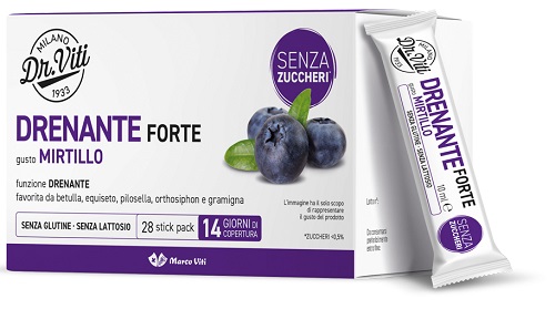 DR VITI DRENANTE FORTE MIRTILLO 28 STICK PACK SENZA ZUCCHERI - Gruppofarmastore.it