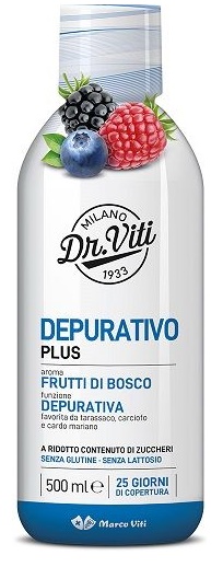 DR VITI DEPURATIVO PLUS FRUTTI DI BOSCO 500 ML SENZA ZUCCHERI - Gruppofarmastore.it