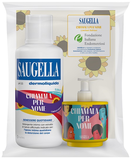 SAUGELLA BUNDLE DERMOLIQUIDO CHIAMALA PER NOME ENDOMETRIOSI PH 3,5 DETERGENTE INTIMO BENESSERE QUOTIDIANO 500ML + 150ML ACTI 3 IN OMAGGIO - Gruppofarmastore.it