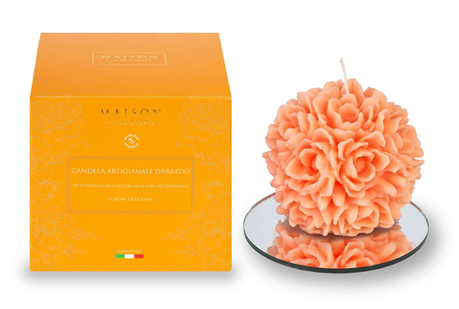 L'AMANDE MAISON CANDELA ARREDO 40 H PROFUMO AGRUMI DI LIGURIA - Gruppofarmastore.it