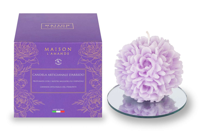 L'AMANDE MAISON CANDELA ARREDO 40 H LAVANDA DEL PIEMONTE - Gruppofarmastore.it