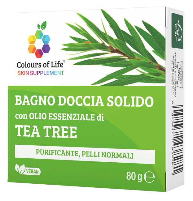TEA TREE BAGNO DOCCIA SOLIDO 80 G COLOURS OF LIFE - Gruppofarmastore.it