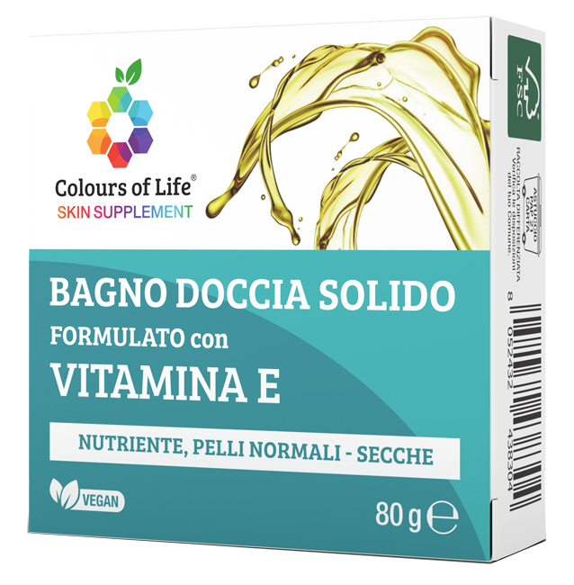 VITAMINA E BAGNO DOCCIA SOLIDO 80 G COLOURS OF LIFE - Gruppofarmastore.it