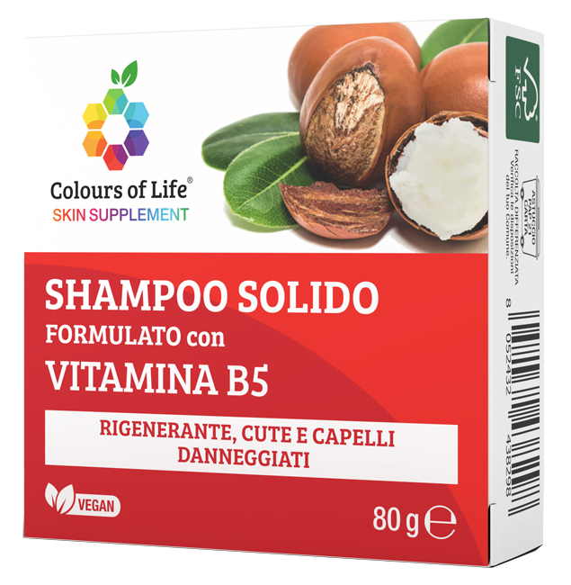 VITAMINA B5 SHAMPOO SOLIDO 80 G COLOURS OF LIFE - Gruppofarmastore.it