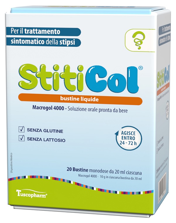 STITICOL 20 BUSTINE DA 20 ML SENZA GLUTINE SENZA LATTOSIO - Gruppofarmastore.it