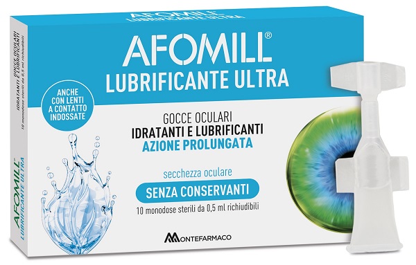 AFOMILL LUBRIFICANTE ULTRA GOCCE OCULARI 10 FLACONCINI 0,5 ML - Gruppofarmastore.it