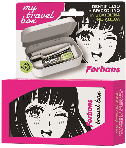 FORHANS MY TRAVEL BOX GIRL 1 SPAZZOLINO + 1 DENTIFRICIO BLACK 12 ML - Gruppofarmastore.it