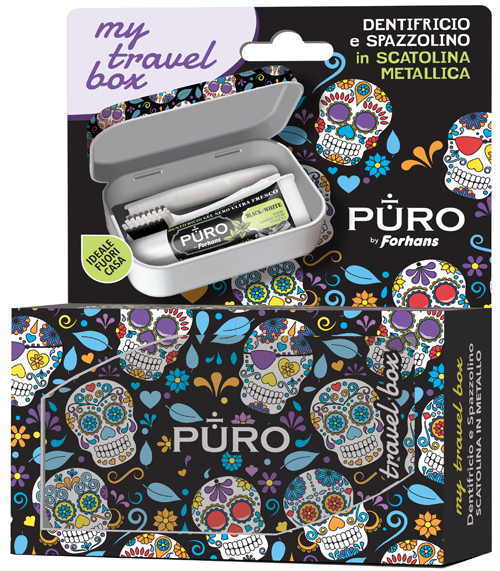 FORHANS MY TRAVEL BOX TESCHI NERO 1 SPAZZOLINO + 1 DENTIFRICIO BLACK 12 ML - Gruppofarmastore.it