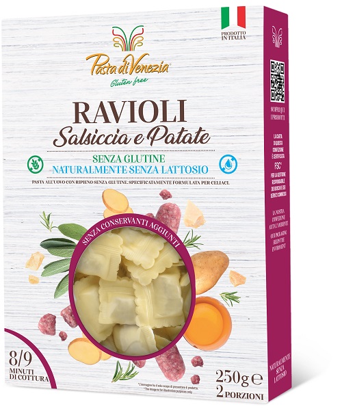 PASTA DI VENEZIA RAVIOLI SALSICCIA PATATE SENZA GLUTINE STAB 250 G - Gruppofarmastore.it