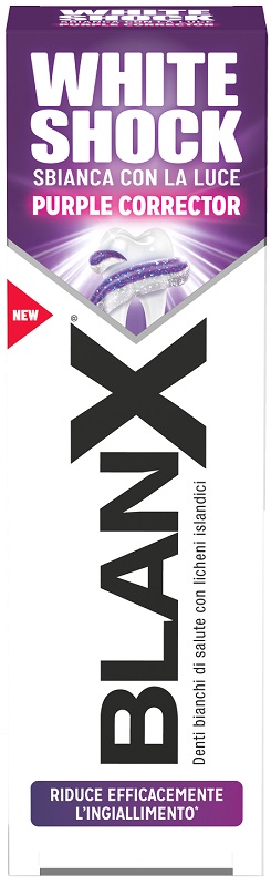 BLANX WHITE SHOCK PURPLE CORRECTOR DENTIFRICIO 75 ML - Gruppofarmastore.it