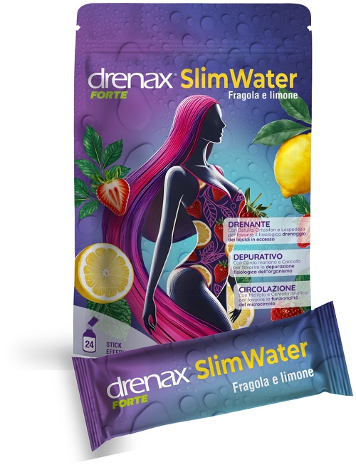 DRENAX FORTE SLIM WATER FRAGOLA E LIMONE 24 BUSTINE GRANULATI EFFERVESCENTI - Gruppofarmastore.it